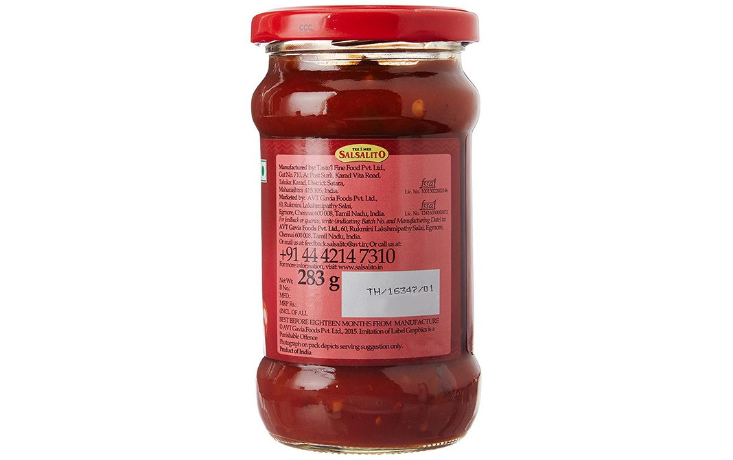 Salsalito Taco Salsa    Glass Jar  283 grams